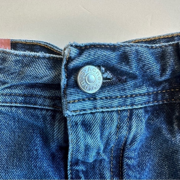 Acne Studios Blå Konst Mid Length Denim Jean Skirt Shadow Mid Blu Size 29 - Picture 2 of 14